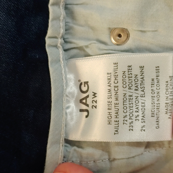 JAG Amelia mid rise slim ankle pull on jeans plus size 22 - Picture 5 of 5